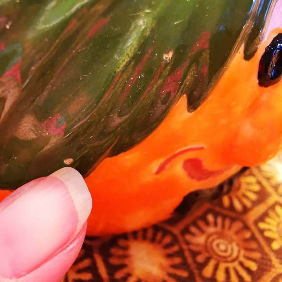 Vintage Ceramic Pumpkin Man Planter - Picture 8 of 16